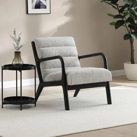 BOXED KHALI NATURAL RIBBED CORD OCCASIONAL CHAIR (1 BOX)