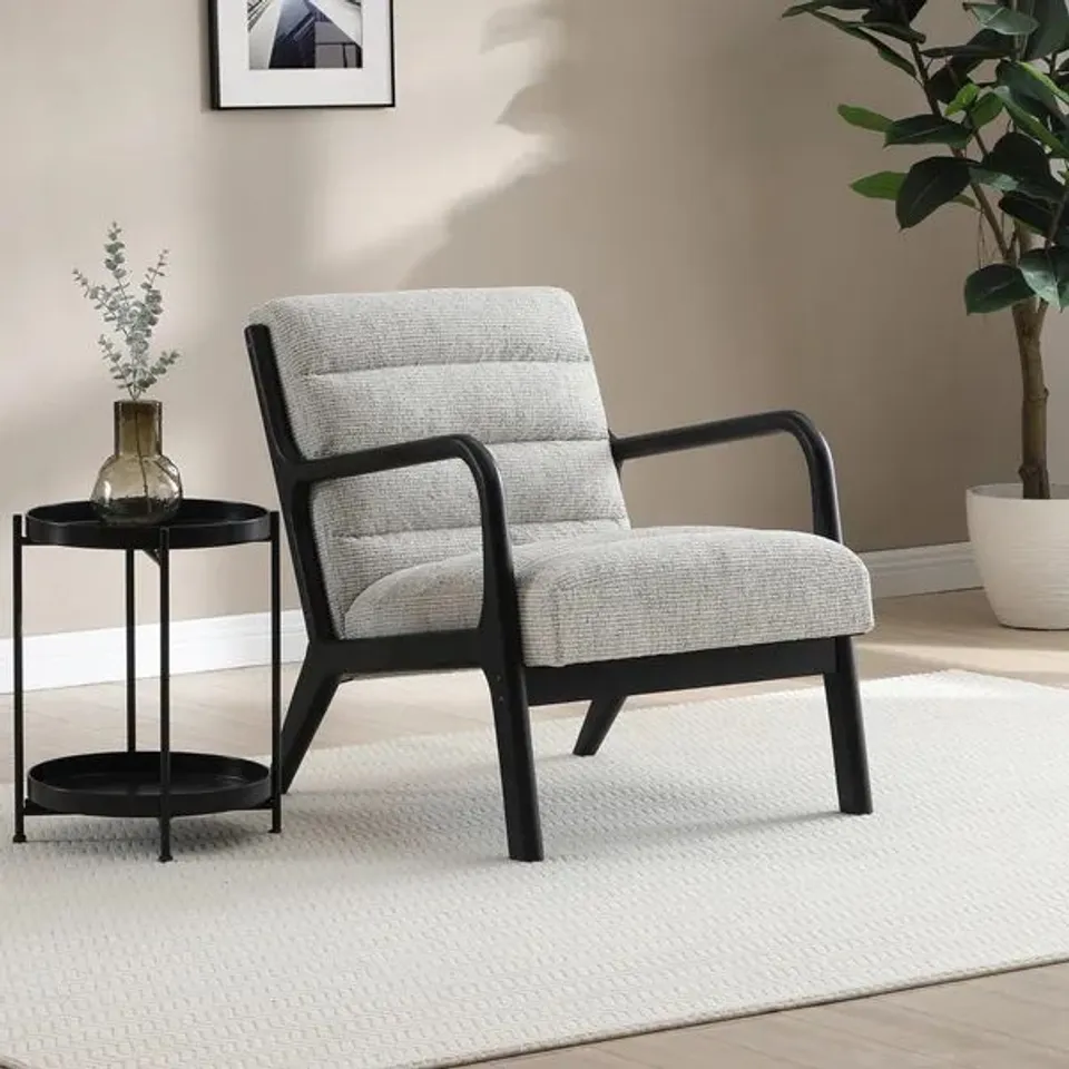 BOXED KHALI NATURAL RIBBED CORD OCCASIONAL CHAIR (1 BOX)