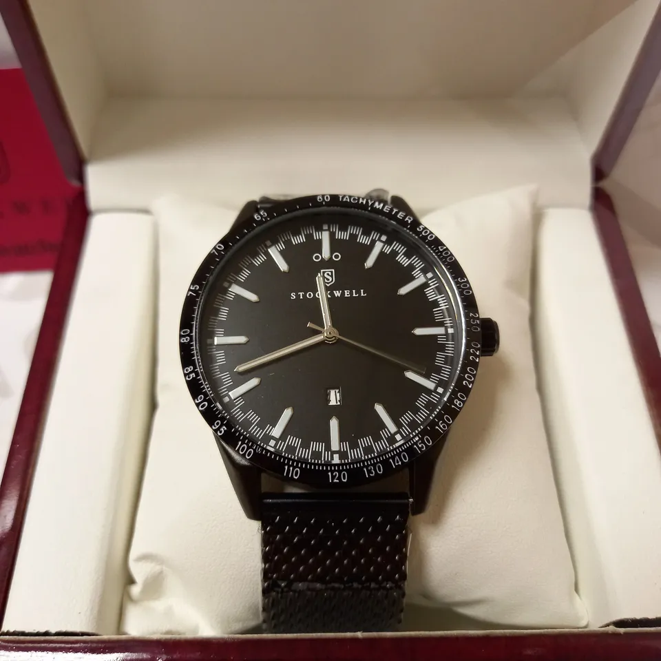 STOCKWELL AUTOMATIC TACHYMETER MESH STRAP WRISTWATCH  RRP £650
