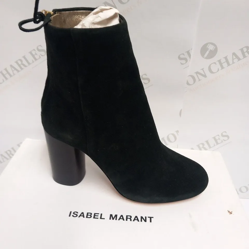BOXED PAIR OF ISABEL MARANT BOOTSY ALONA LAMB SUEDE LEATHER SIZE 37