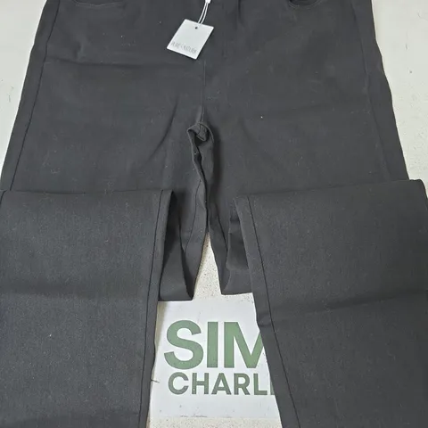 PURE & NATURAL STRETCH JEAN STYLE TROUSERS, BLACK - SIZE 16 