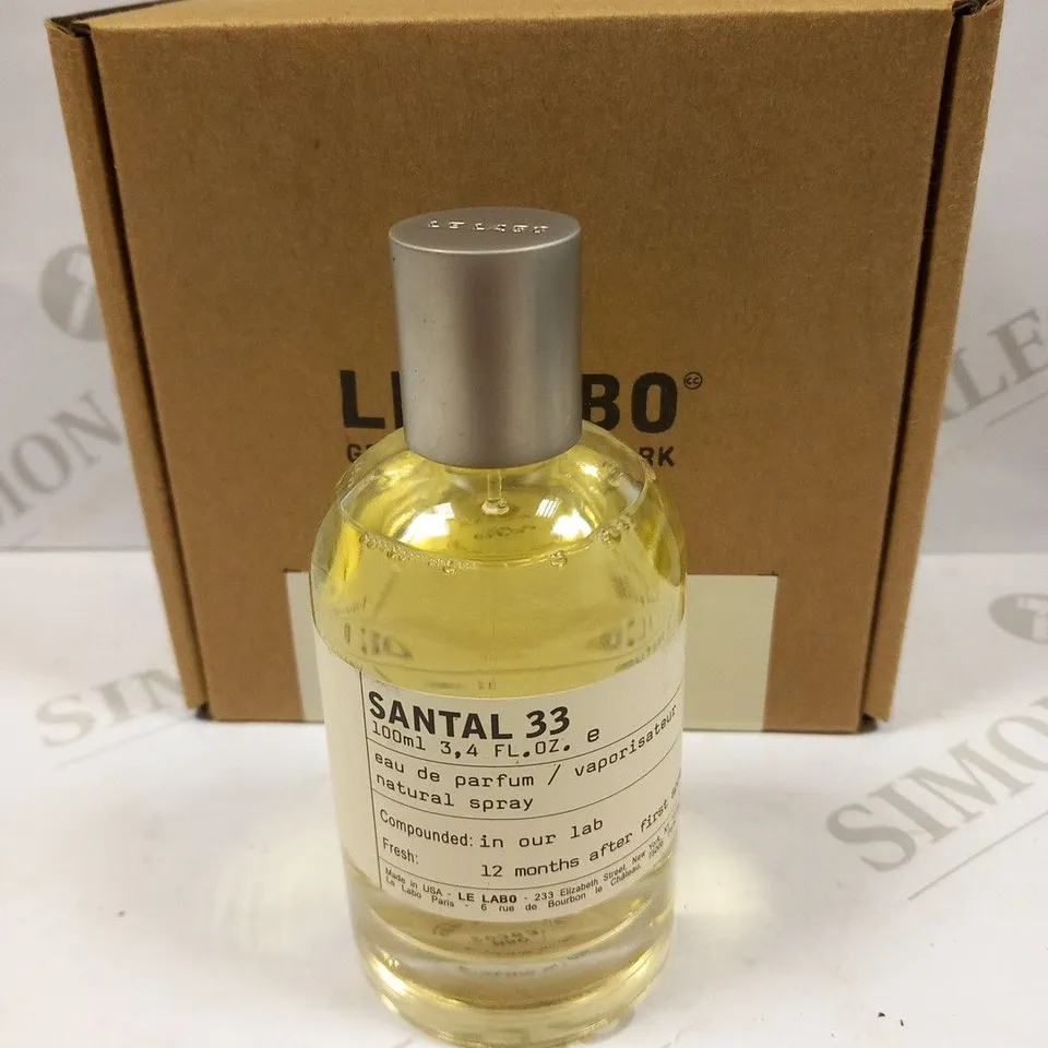 BOXED LE LABO GRASSE NEW YORK SANTAL 33 EAU DE PARFUM 100ML
