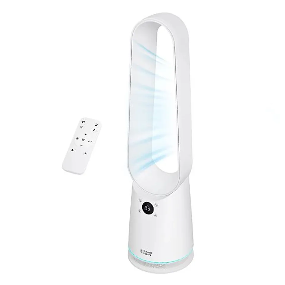 BOXED RUSSELL HOBBS RHBLDLC25SM SMART BLADELESS COOLING FAN 9 SPEED SETTINGS - WHITE