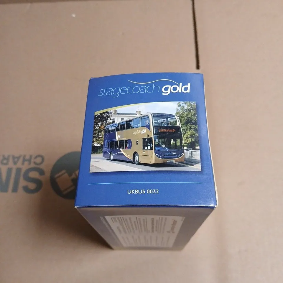 STAGECOACH GOLD UK BUS 0032 1:76 SCALE ALEXANDER DENNIS MODEL BOXED