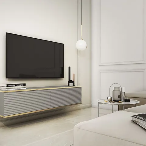 BOXED ORO RTV-135 MDF HANGING RTV CABINET - GREY