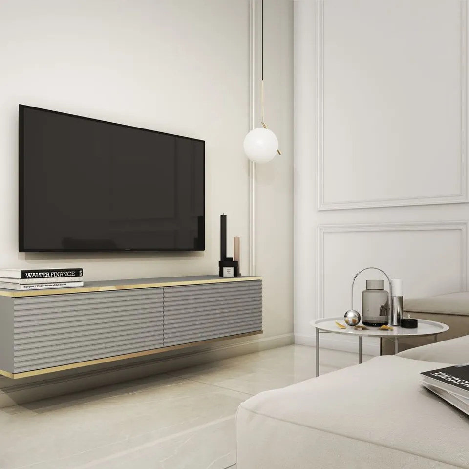 BOXED ORO RTV-135 MDF HANGING RTV CABINET - GREY