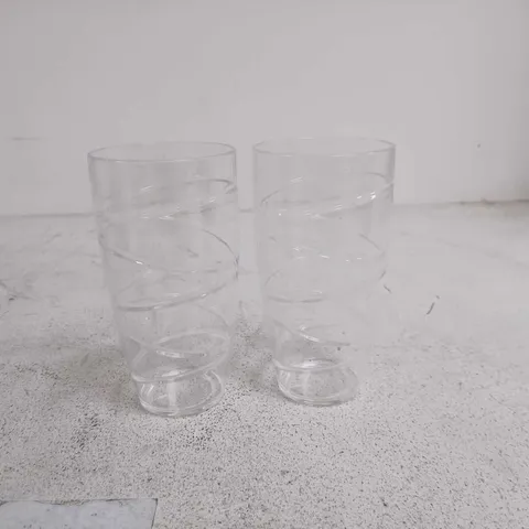 SET OF 12 PLASTIC DRINK GLASSES BOXED