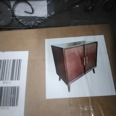 BOXED ANITA 32" TALL 2-DOOR ACCENT CABINET - WALNUT