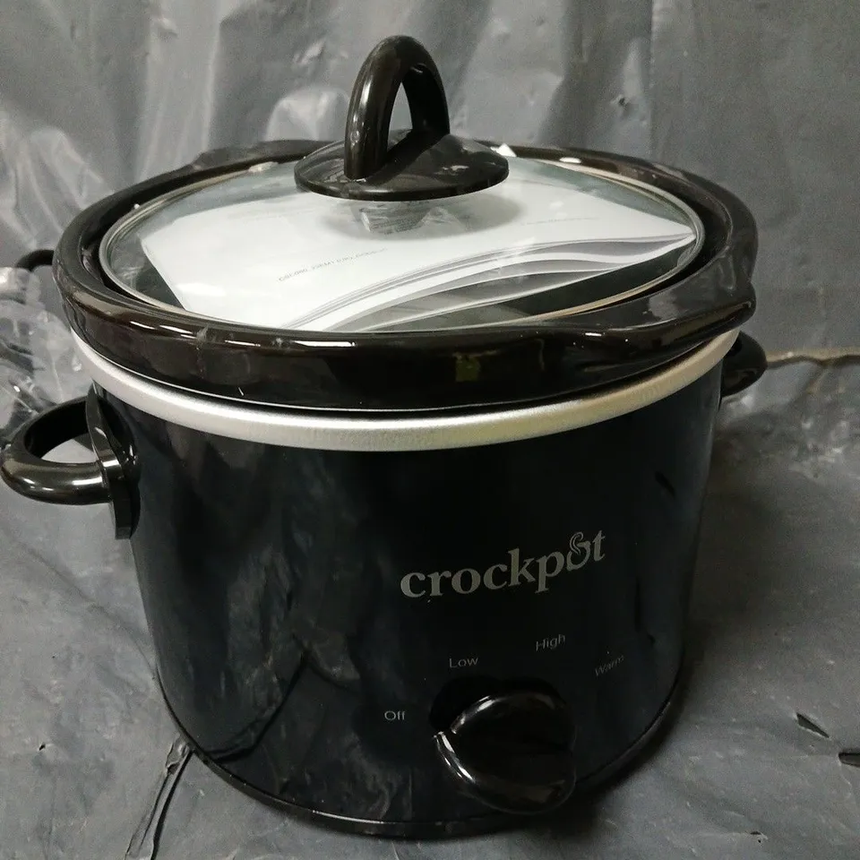 BOXED CROCKPOT 1.8L BLACK MANUAL SLOW COOKER