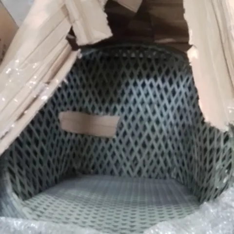 BOXED GELLA WICKER 2 PERSON GARDEN LOUNGE SET 2 BOXES GREEN