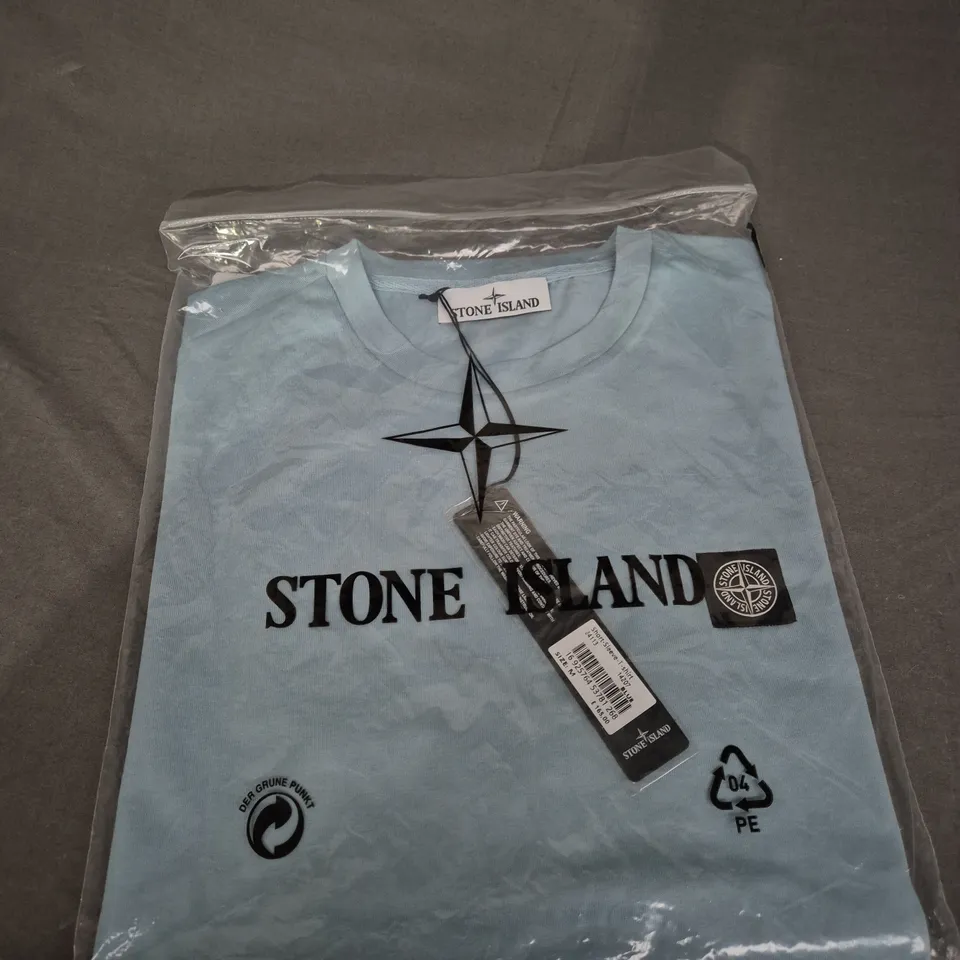 BAGGED STONE ISLAND LOGO T-SHIRT SIZE M