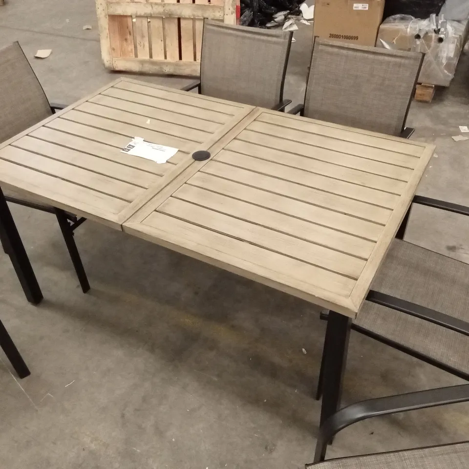 SUTIYA RECTANGULAR 7-PIECE 6-PERSON 162.6cm OUTDOOR DINING SET