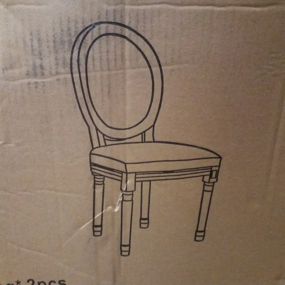 BOXED CLASSIC STYLE DINING CHAIR WITH RUBBER LEG 