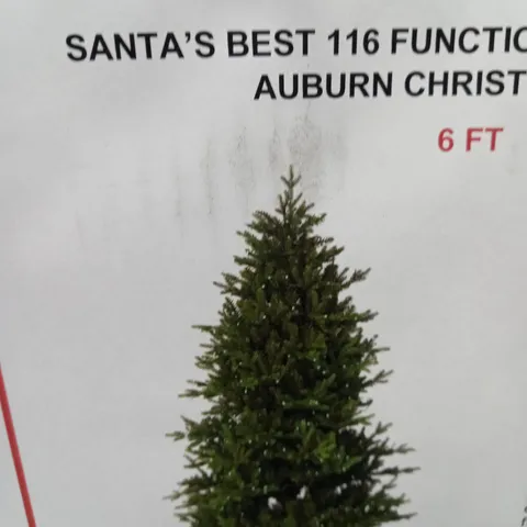 SANTA'S BEST 116 FUNCTION PRE-LIT AUBURN CHRISTMAS TREE - COLLECTION ONLY