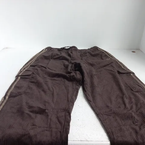 ADIDAS CORDUROY TRACK PANTS – UK XL (US XL) – BROWN