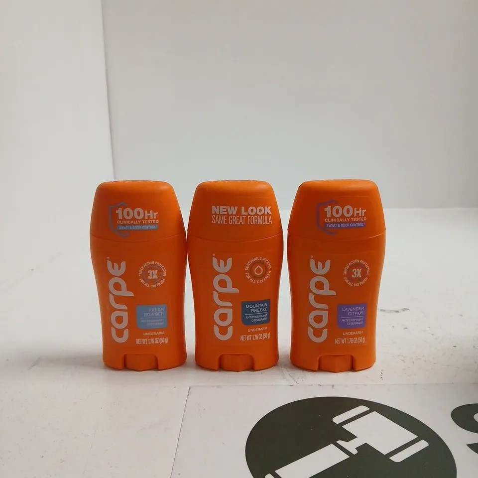 CARPE THREE ORANGE DEODORANT STICKS – UNDERARM ANTIPERSPIRANT (3 PACK)