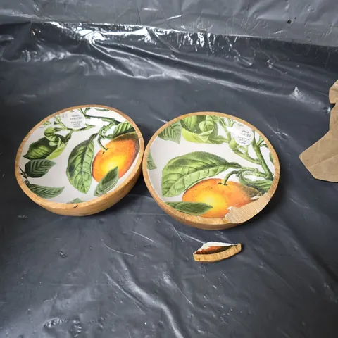 ORANGE BLOSSOM SET OF 2 DISHES