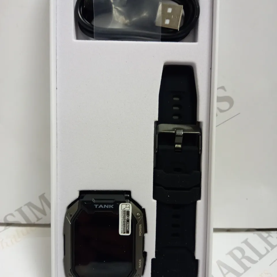 BOXED KOSPET TANK M1 SMART WATCH WITH BLACK RUBBER STRAP