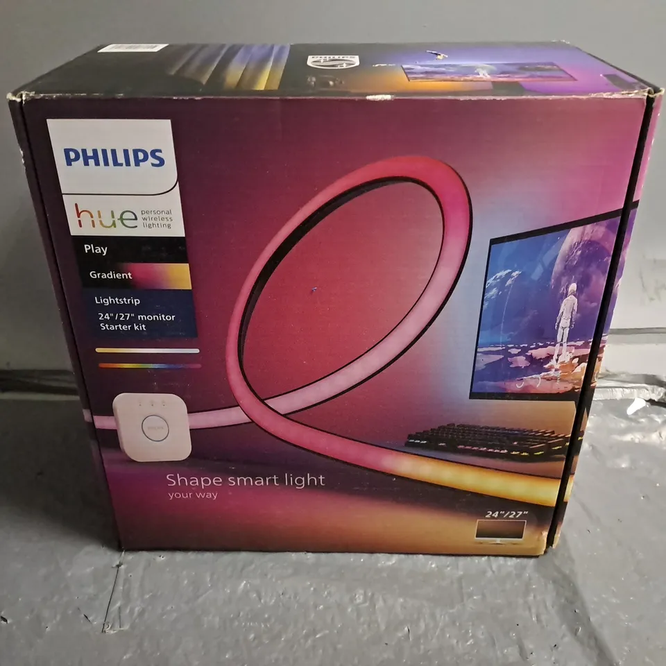 SEALED PHILIPS HUE PLAY GRADIENT LIGHTSTRIP - 24"/27" MONITOR STARTER KIT