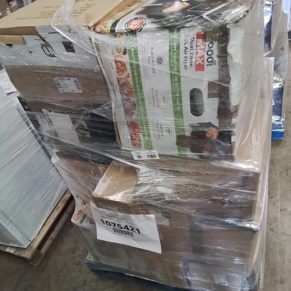 PALLET OF APPROXIMATELY 21 UNPROCESSED RAW RETURN HOUSEHOLD AND ELECTRICAL GOODS TO INCLUDE;