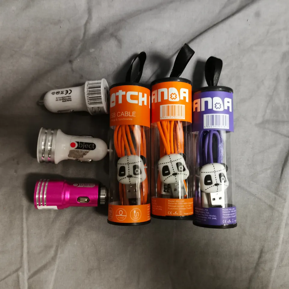 BOX OF APPROXIMATELY 15 ASSORTED HOUSEHOLD ITEMS TO INCLUDE USB CABLES, PHONE CASES, ETC