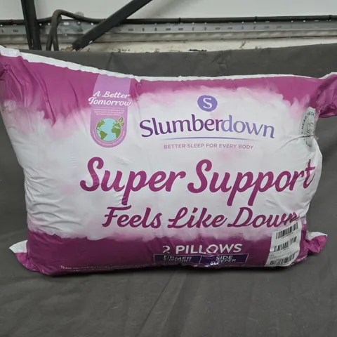 SLUMBERDOWN FEELS LIKE DOWN SUPER SUPPORT PACK OF 4 PILLOWS - WHITE