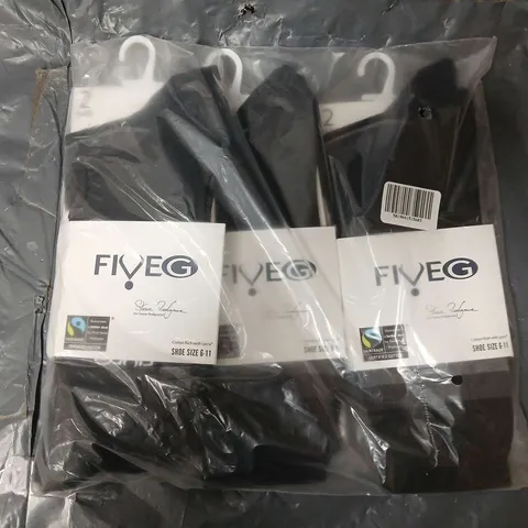 APPROXIMATELY 80 ASSORTED FIVEG SOCKS IN BLACK (SIZE 6-11)