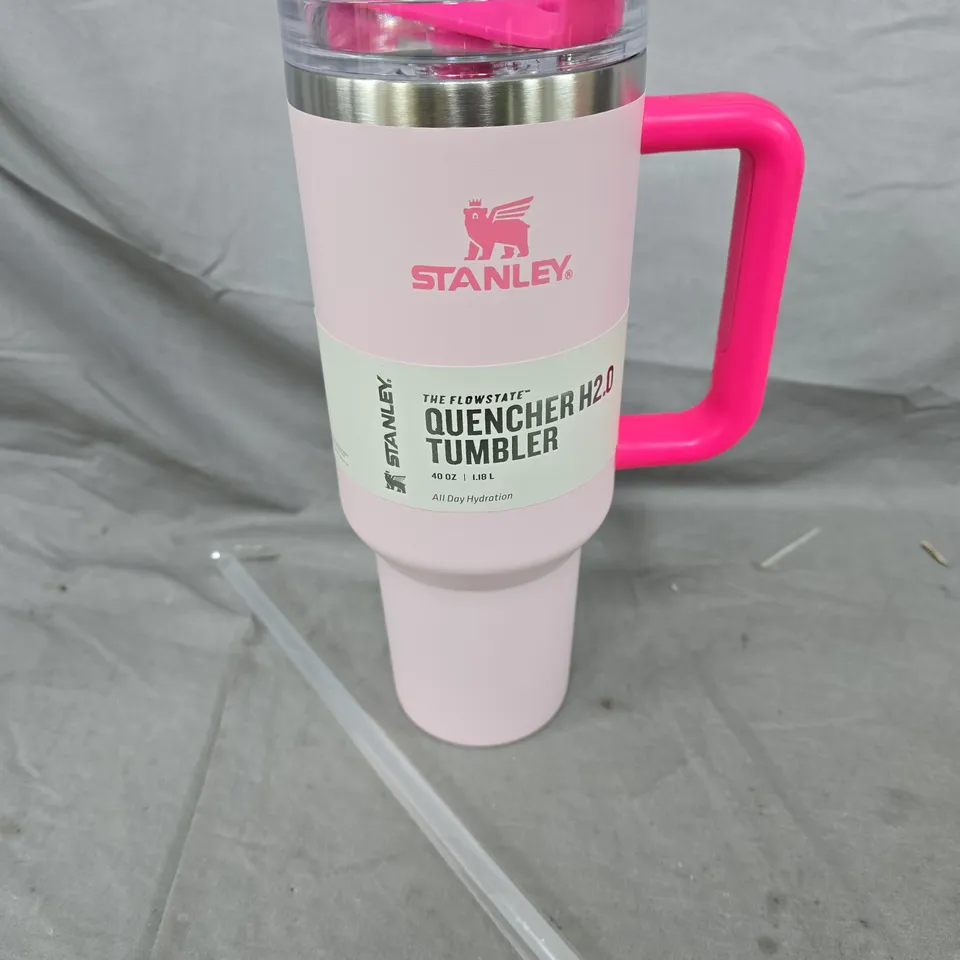 STANLEY QUENCHER H2O TUMBLER – PINK, 40 OZ (1.18 L) WITH LID & STRAW