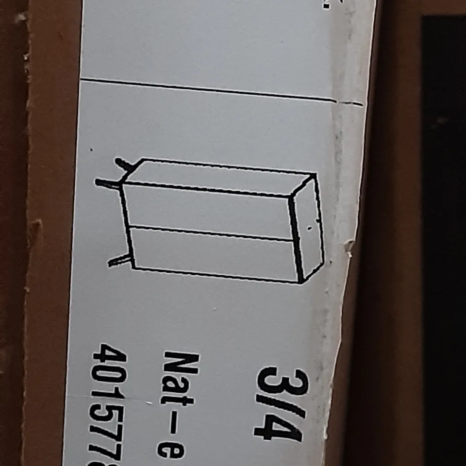 BOXED 2 DOOR WARDROBE IN GREY , INCOMPLETE BOX 2 AND 3 ONLY OUT OF 4 , BOX 1 AND 4 MISSING 