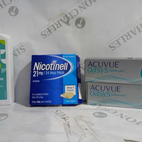 APPROX 20 ITEMS TO INCLUDE EASYVISION, NICOTINELL, ACUVUE OASYS