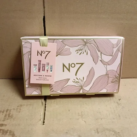 NO7 RESTORE AND RENEW MULTI ACTION SKINCARE COLLECTION TO INCLUDE: FACE AND NECK DAY CREAM, RETINOL NIGHT CONCENTRATE ETC