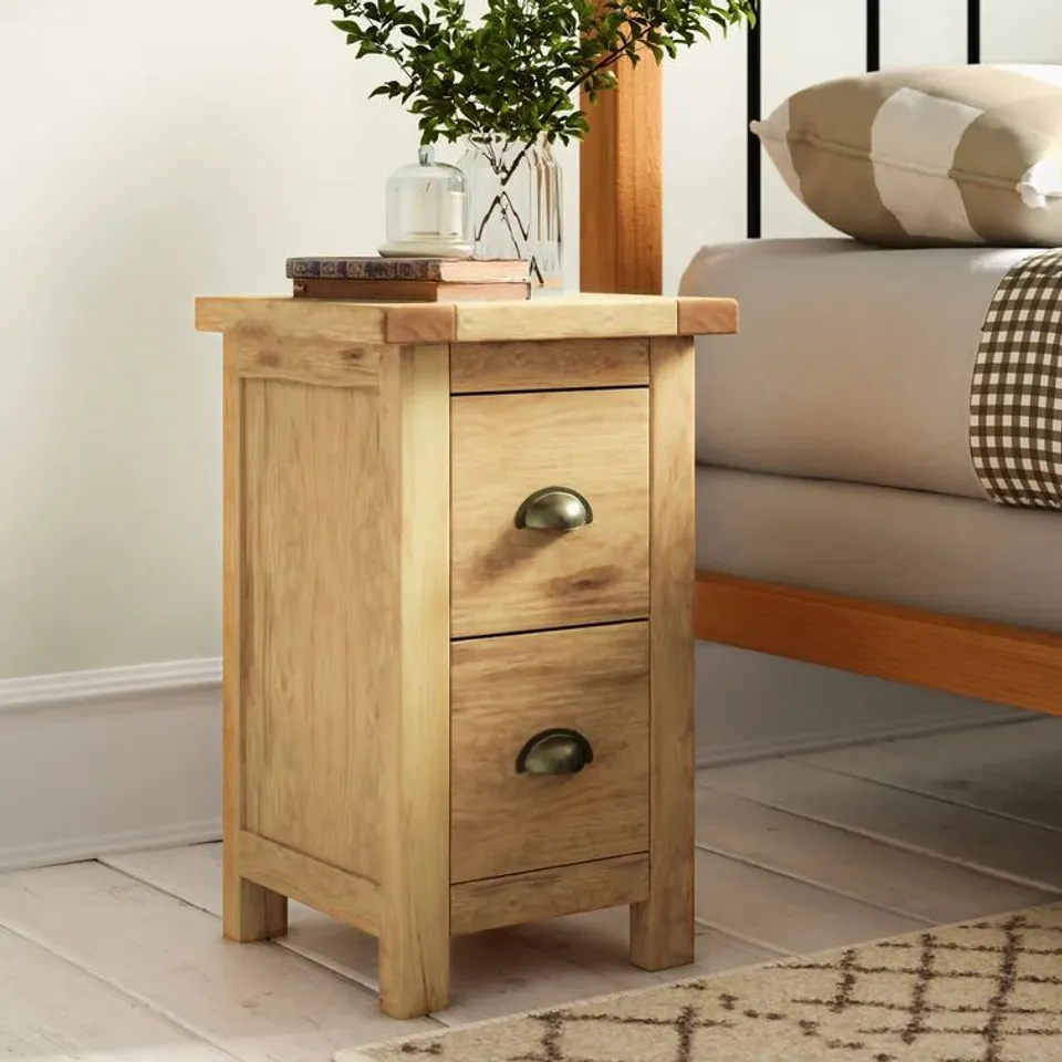 BOXED CYNTHIA 2 DRAWER BEDSIDE TABLE 