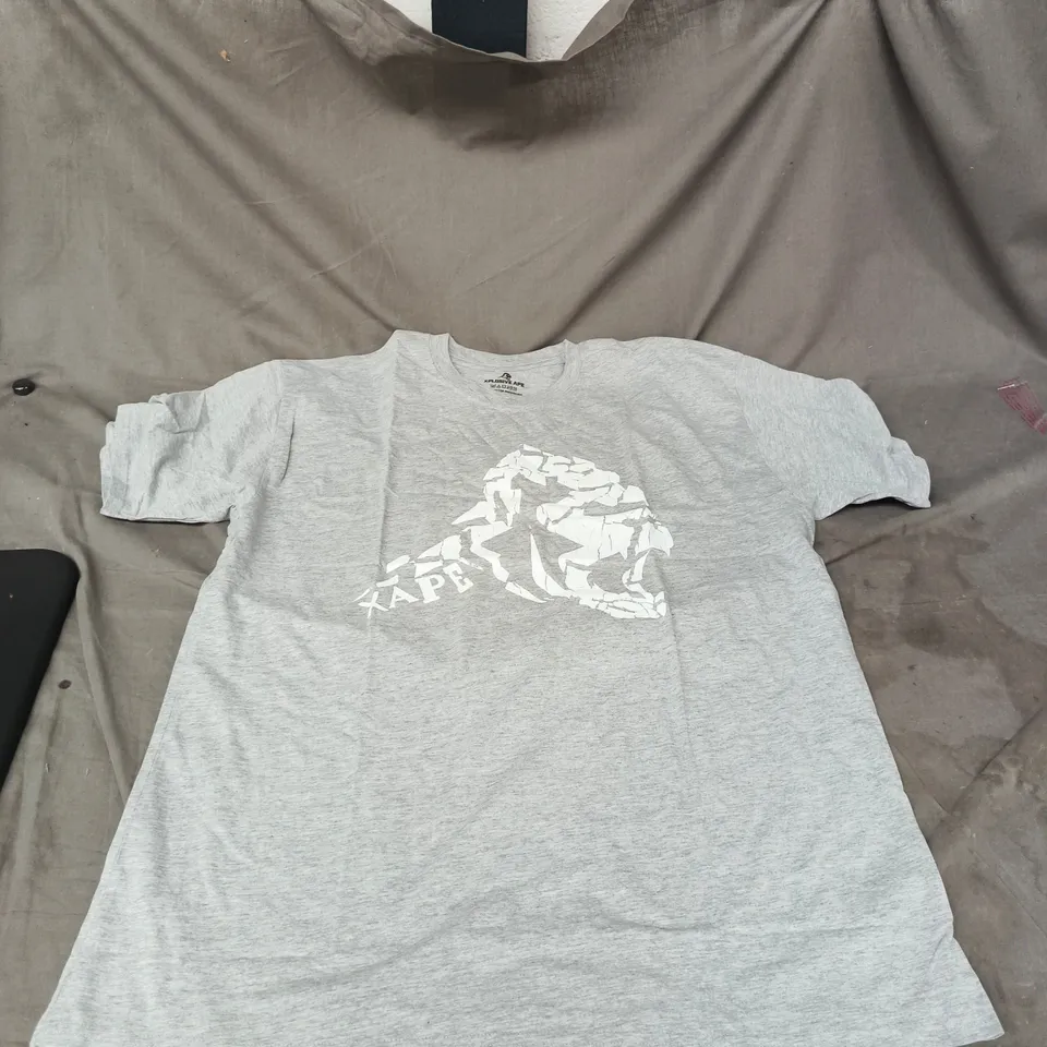 XPLOSIVE APE GYMWEAR - GREY GRAPHIC T-SHIRT - SIZE XL