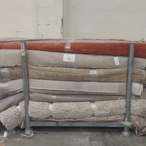 STILLAGE CONTAINING APPROXIMATELY 25x ASSORTED DESIGNER RUGS // STILLAGE NOT INCLUDED