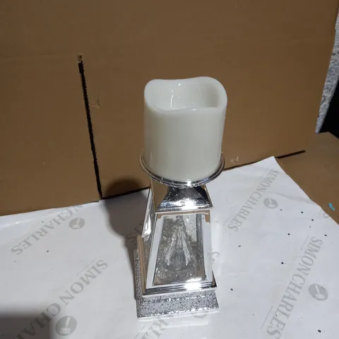 JULIEN MACDONALD FLAMELESS SWIRLING GLITTER CHRISTMAS TREE CANDLE HOLDER