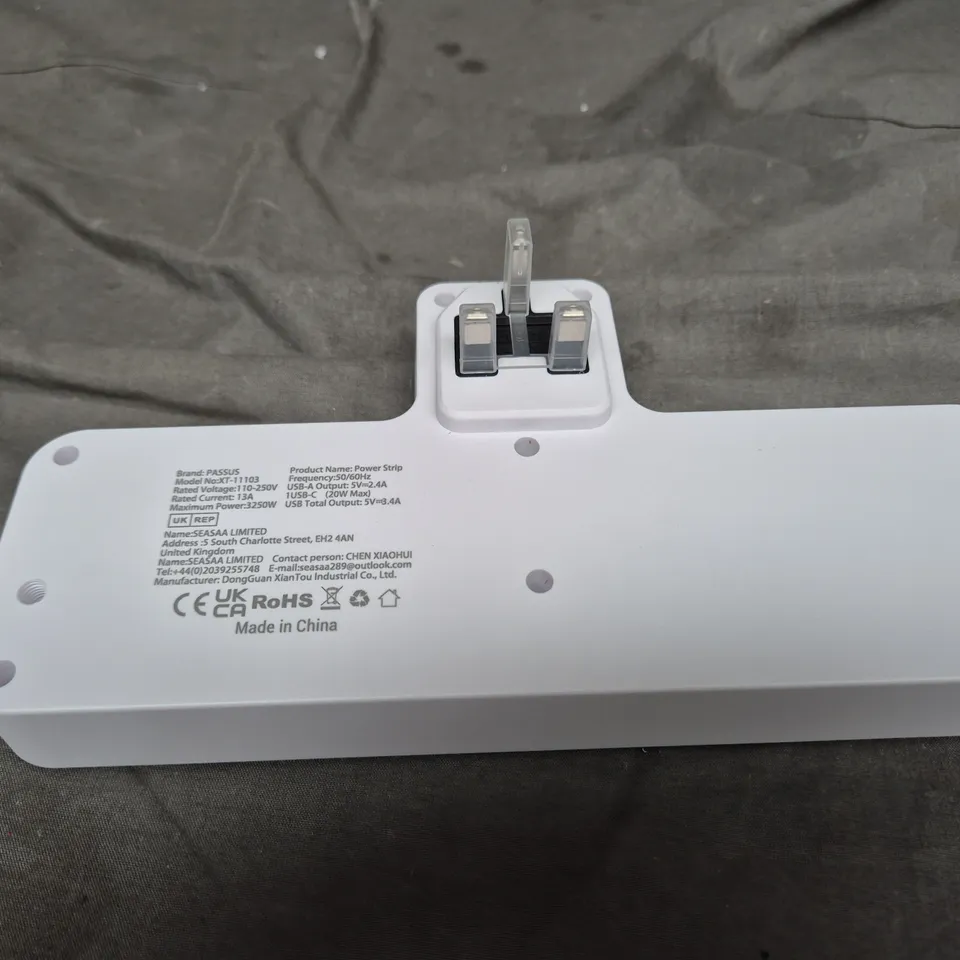 POWER STRIP XT-11103 WITH USB-C & USB-A, UK PLUG – 110–250V