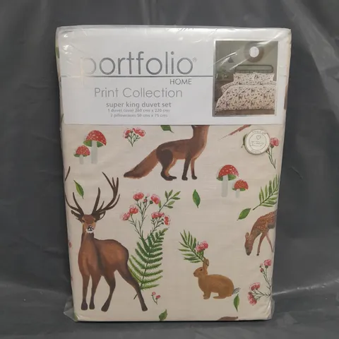 SEALED PORTFOLIO FOREST ANIMALS DUVET SET - SUPER KING 