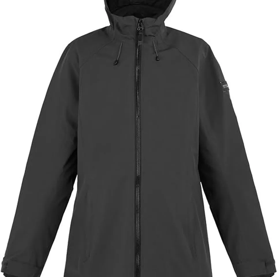 BRAND NEW REGATTA WOMENS DENBURY V JACKET IN ASH BLACK - SIZE 8