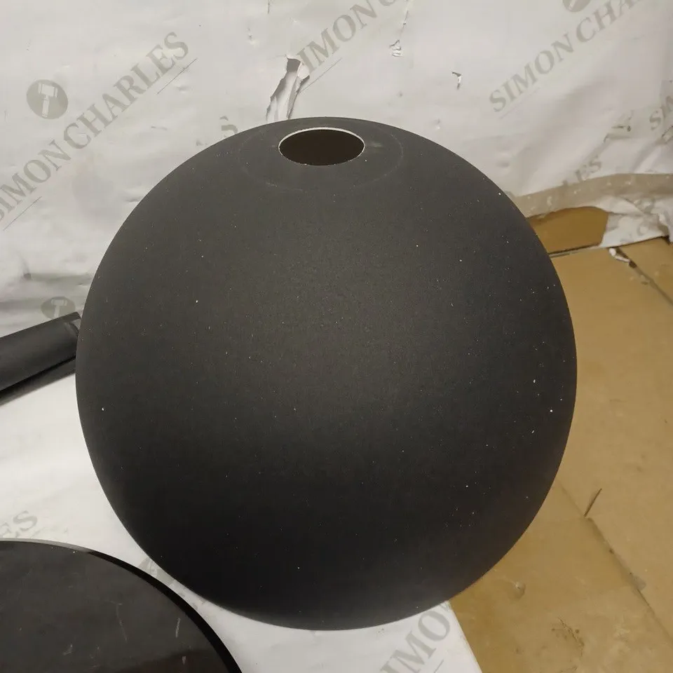 VERSANDORA ARGUER ARC FLOOR LAMP BLACK SHADE & BLACK BASE