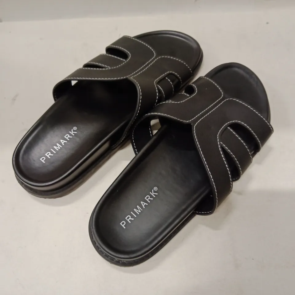 PRIMARK SANDALS – UK 7 (EU 40) – WOMEN'S SLIDE SANDALS, GREY/BLACK
