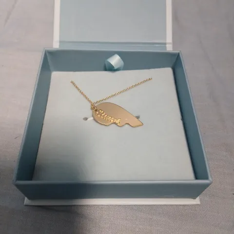 THEO GRACE GOLD-TONE LEAF NECKLACE 'STUART'