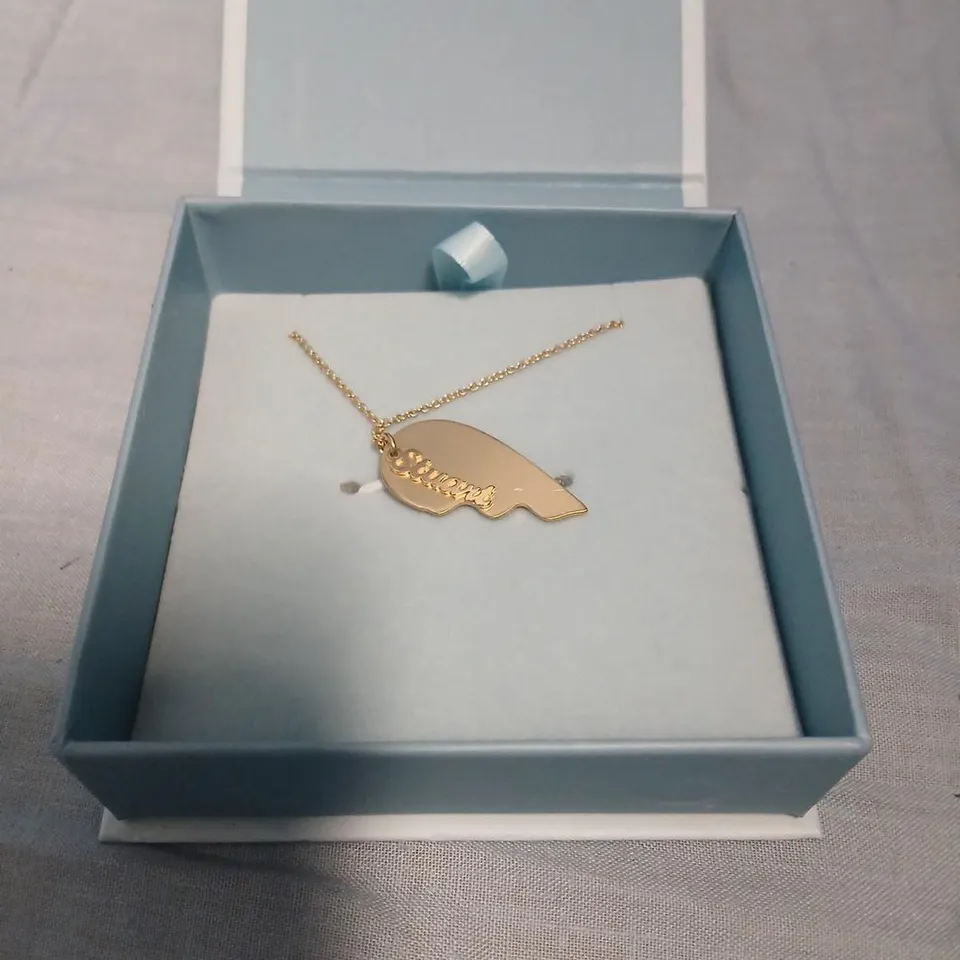 THEO GRACE GOLD-TONE LEAF NECKLACE 'STUART'