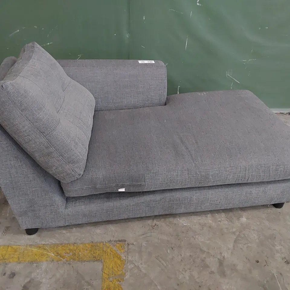 QUALITY BRITISH DESIGNER LOUNGE Co. CHAISE SECTION GREY FABRIC 