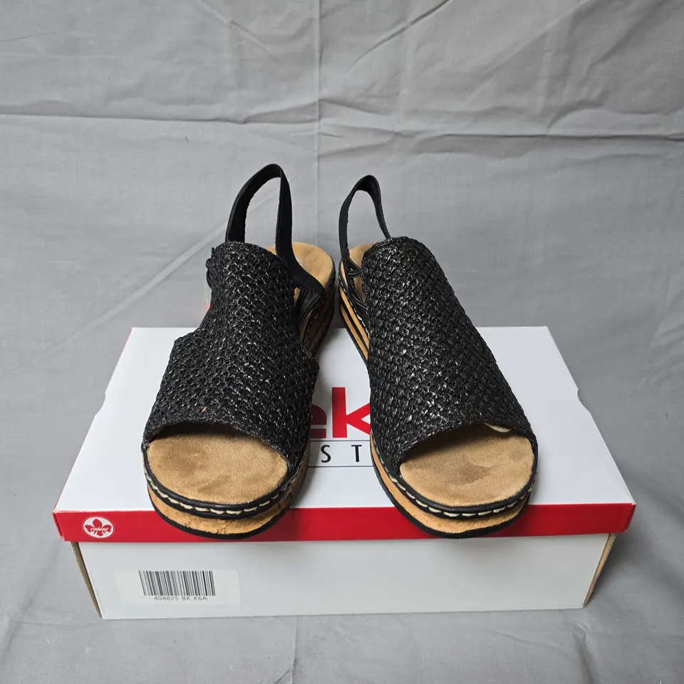 RIEKER ANTISTRESS WOMEN'S SANDALS – BLACK, SIZE 40 (62941-00)