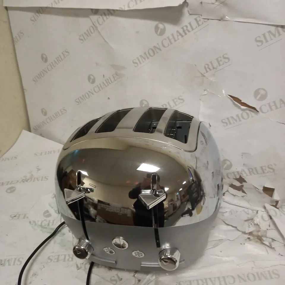 THE FUNKY APPLIANCE COMPANY 4 SLICE CHROME TOASTER 