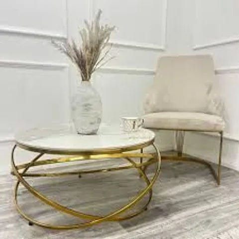 BRAND NEW HOMESDIRECT365 SPIRO SINTERED STONE TOP COFFEE TABLE