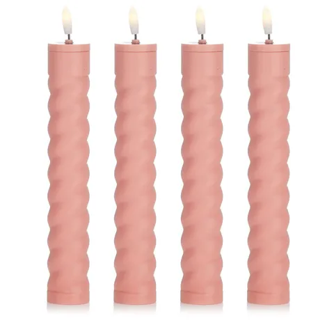 GARDEN STORIES SET OF 4 SOLAR CANDLE STAKE LIGHTS