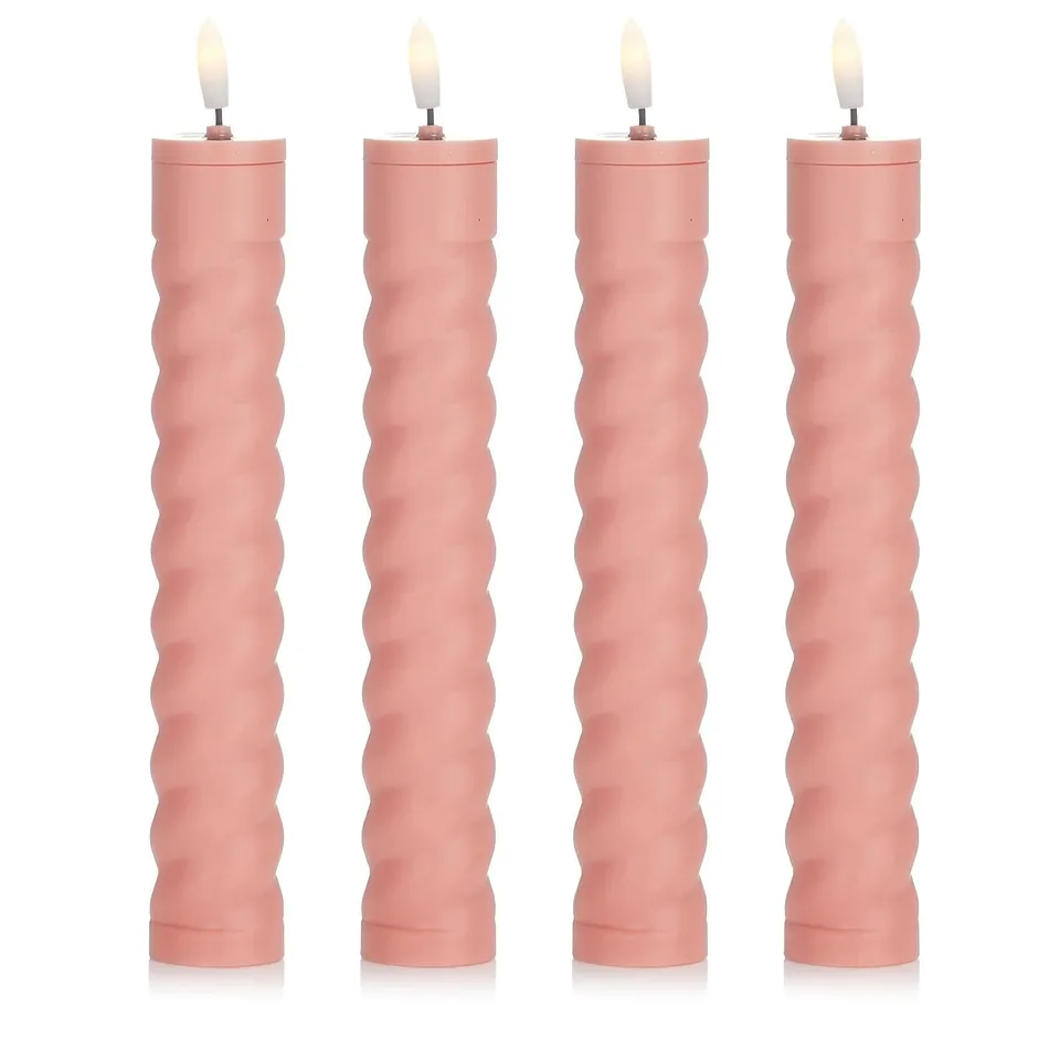 GARDEN STORIES SET OF 4 SOLAR CANDLE STAKE LIGHTS