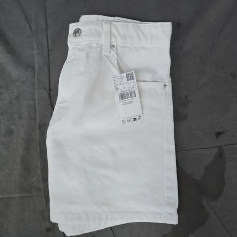 MANGO 330 SHORTS IN WHITE SIZE UK 8