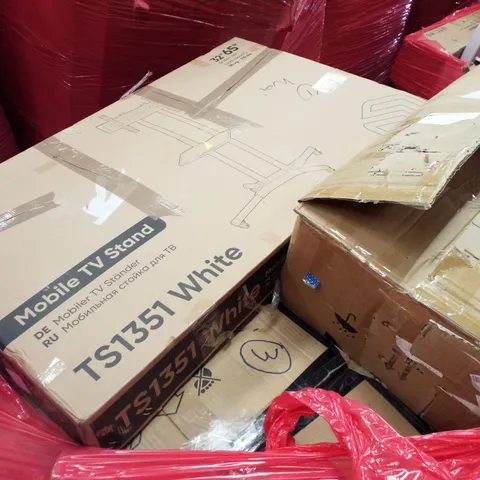 PALLET CONTAINING ASSORTED PRODUCTS INCLUDING MOBILE TV STAND & CEILING FAN